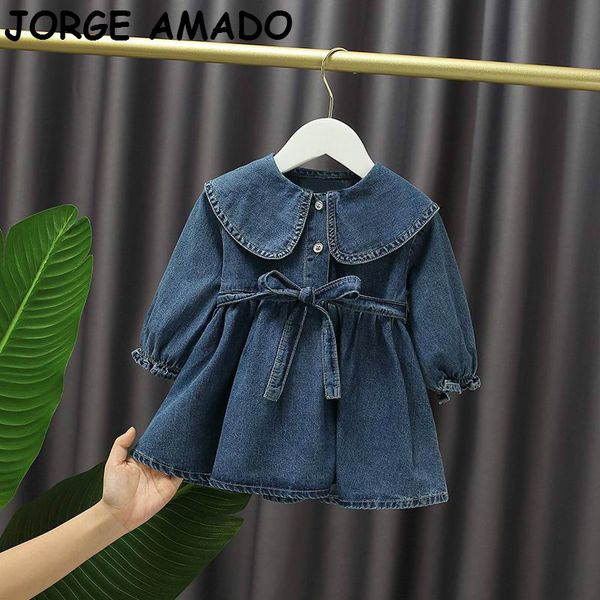 2020 autumn new girl denim dress lotus leaf collar princess dress with sash long sleeve dress kids clothes 1-5t e20386, Red;yellow
2020 autumn new girl denim dress lotus leaf collar princess dress with sash long sleeve dress kids clothes 1-5t e20386, Red;yellow