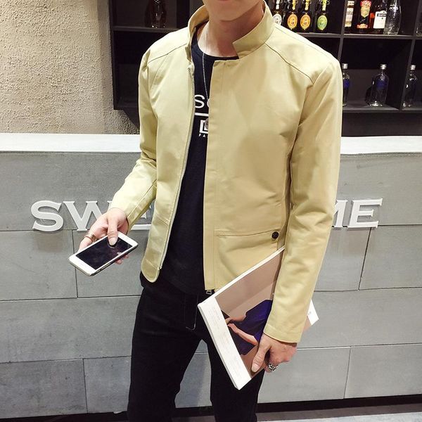 new nice fashion brand khaki jacket men stand collar autumn mens clothes casual slim fit coat male plus size m-5xl jackets homme, Black;brown
new nice fashion brand khaki jacket men stand collar autumn mens clothes casual slim fit coat male plus size m-5xl jackets homme, Black;brown