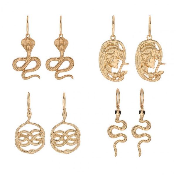 hoop & huggie 4pairs dating women earrings easy wear banquet snake shaped ears decoration gift, Golden;silver
hoop & huggie 4pairs dating women earrings easy wear banquet snake shaped ears decoration gift, Golden;silver