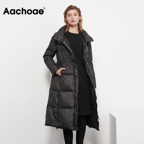 aachoae solid long woman parkas long sleeve casual lady padded coat drawstring thick warm a line overcoat winter femme veste, Black
aachoae solid long woman parkas long sleeve casual lady padded coat drawstring thick warm a line overcoat winter femme veste, Black