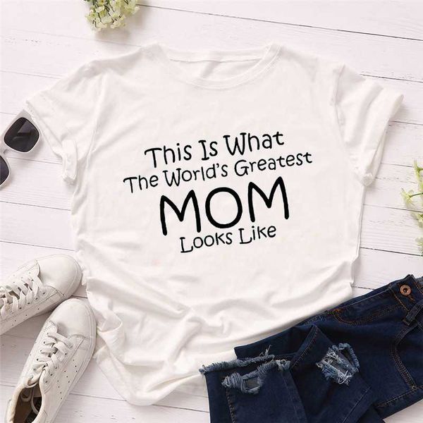 luslos summer new mom t shirt women short sleeve tshirts this is what the world's greatest mom looks like print cool female, White
luslos summer new mom t shirt women short sleeve tshirts this is what the world's greatest mom looks like print cool female, White