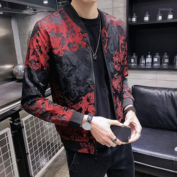 black spring autumn jacquard coat male bomber streetwear clothes 2020 men's slim fit casual dress baseball jacket1, Black;brown
black spring autumn jacquard coat male bomber streetwear clothes 2020 men's slim fit casual dress baseball jacket1, Black;brown