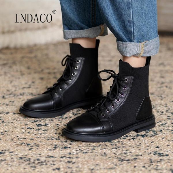 women autumn winter boots genuine leather patchwork black boots women winter shoes cross stripboots martins
women autumn winter boots genuine leather patchwork black boots women winter shoes cross stripboots martins