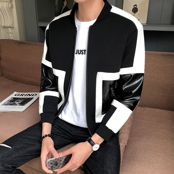 splice men's leather jacket jaqueta de couro masculinamens erkek deri mont leather jackets coats motorcycle leather jacket men 201120, Black
splice men's leather jacket jaqueta de couro masculinamens erkek deri mont leather jackets coats motorcycle leather jacket men 201120, Black