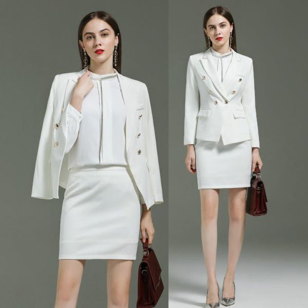 white business korean jacket and skirt suit business suit office dress women's 2-piece set women's professional clothing
white business korean jacket and skirt suit business suit office dress women's 2-piece set women's professional clothing