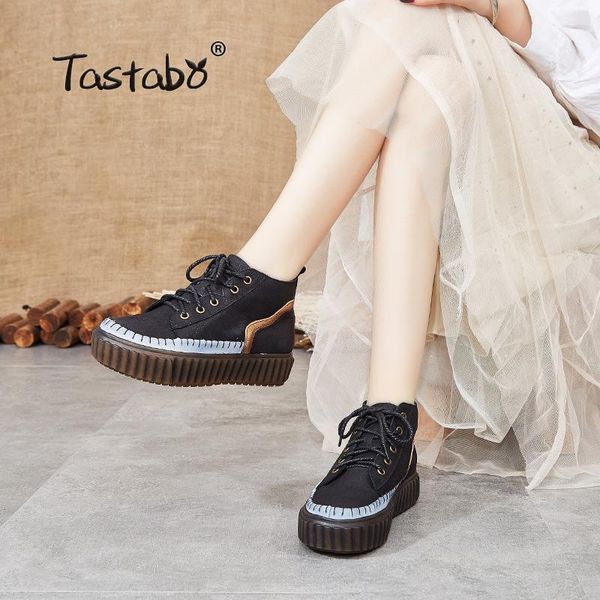 tastabo genuine leather women's nude boots platform comfortable flat women's boots s66305 khaki black joker 35-401
tastabo genuine leather women's nude boots platform comfortable flat women's boots s66305 khaki black joker 35-401