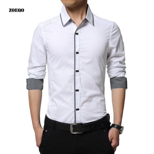 men's casual shirts men long sleeve shirt autumn fashion brand clothes slim fit social plus size -4xl camisas para hombre, White;black
men's casual shirts men long sleeve shirt autumn fashion brand clothes slim fit social plus size -4xl camisas para hombre, White;black