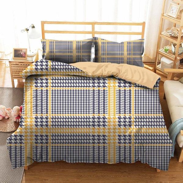 double bed coverlet home textiles black and yellow check pattern bedding clothes with pillowcases king size1
double bed coverlet home textiles black and yellow check pattern bedding clothes with pillowcases king size1