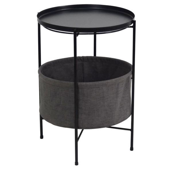 2-layer metal circular cloth side table bedside table tray table with fabric storage basket
2-layer metal circular cloth side table bedside table tray table with fabric storage basket