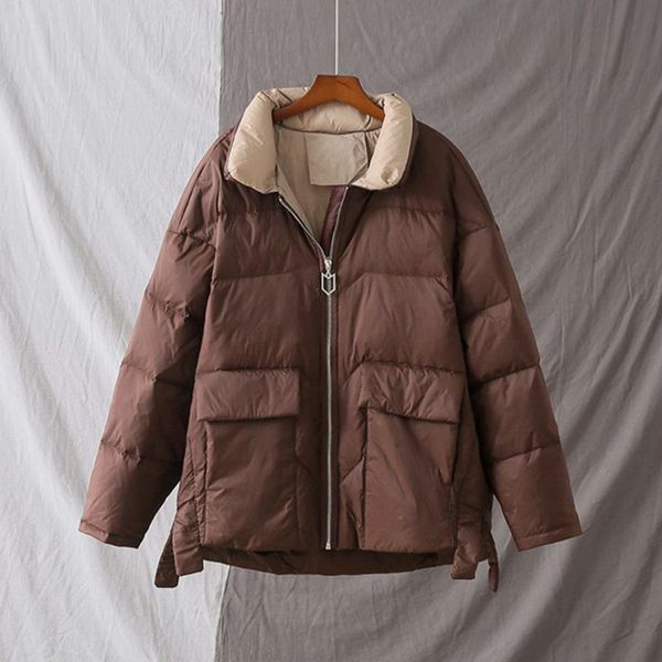 2020 new fashion winter short white duck down jacket female light loose thick down coat warm casual large size outwear, Black
2020 new fashion winter short white duck down jacket female light loose thick down coat warm casual large size outwear, Black