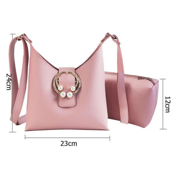 2 pcs/set elegant women pearls shoulder bags ladies pu leather crossbody messenger fashion female solid color clutch
2 pcs/set elegant women pearls shoulder bags ladies pu leather crossbody messenger fashion female solid color clutch