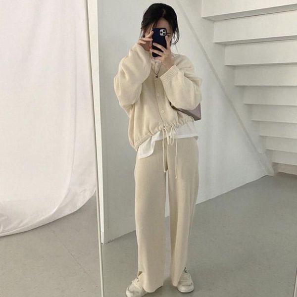 women's tracksuits autumn winter knitted two piece set women and pants outfits knit cardigans sweatpants pullover casual tracksuit, Gray
women's tracksuits autumn winter knitted two piece set women and pants outfits knit cardigans sweatpants pullover casual tracksuit, Gray