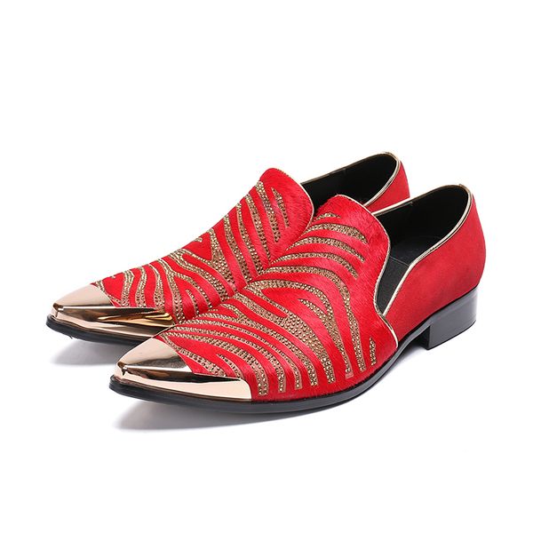 2020 red zapatos glitter wedding men in steel bikinis genuine leather striped apartments elegant men's shoes c2ba, Black
2020 red zapatos glitter wedding men in steel bikinis genuine leather striped apartments elegant men's shoes c2ba, Black