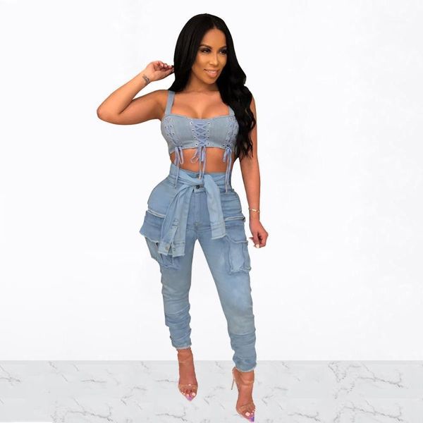 distressed denim jeans woman button tie up high waist with pocket pencil long jeans stretch trousers with false sashes1, Blue
distressed denim jeans woman button tie up high waist with pocket pencil long jeans stretch trousers with false sashes1, Blue