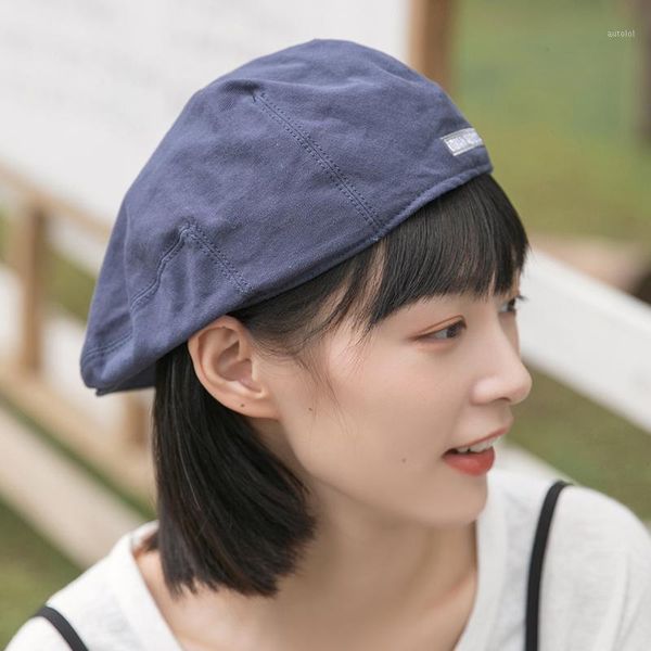 japan beret for women's summer thin korean version versatile cotton cap women's fashion with letter hat trend1, Blue;gray
japan beret for women's summer thin korean version versatile cotton cap women's fashion with letter hat trend1, Blue;gray