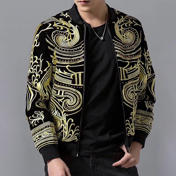 2020 industry embroidered heavy fine fit singer jacket performer blazer street spring stage men party suit etcy, Black;brown
2020 industry embroidered heavy fine fit singer jacket performer blazer street spring stage men party suit etcy, Black;brown