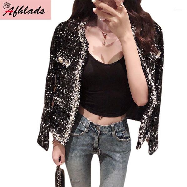 autumn new ladies women tassel tweed plaid outerwear jackets small fragrance long sleeve black elegant vintage jacket coat1, Black;brown
autumn new ladies women tassel tweed plaid outerwear jackets small fragrance long sleeve black elegant vintage jacket coat1, Black;brown