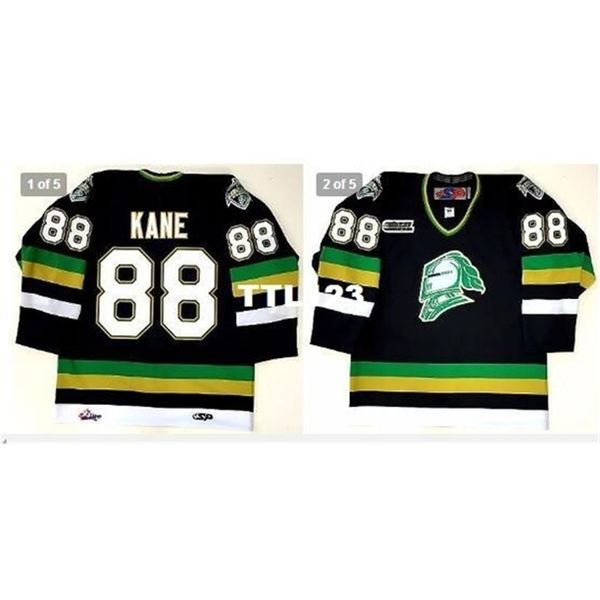 real 121 real full embroidery #88 patrick kane london knights ohl jersey new chicago blackhawks or custom any name or number hockey jersey, Black
real 121 real full embroidery #88 patrick kane london knights ohl jersey new chicago blackhawks or custom any name or number hockey jersey, Black