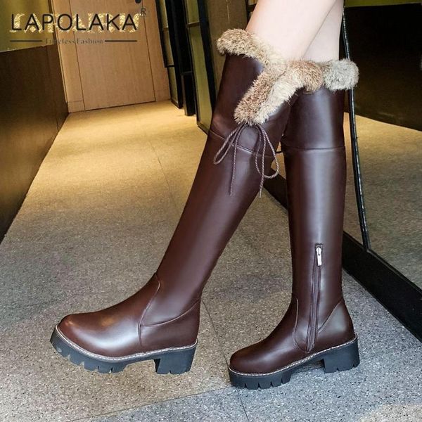 lapolaka new design large size 43 thick heels warm winter boots woman shoes concise zipper platform comfy knee high boots, Black
lapolaka new design large size 43 thick heels warm winter boots woman shoes concise zipper platform comfy knee high boots, Black