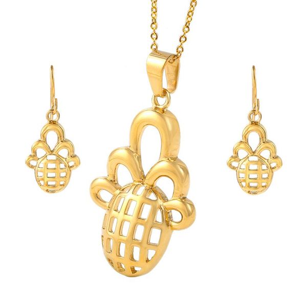 RIR Pineapple Necklace Rose Gold Fruit Jewelry Charm Stainless Steel Lovely Girls Gifts Pineapple Pendant Necklace With Earrings, Silver
RIR Pineapple Necklace Rose Gold Fruit Jewelry Charm Stainless Steel Lovely Girls Gifts Pineapple Pendant Necklace With Earrings, Silver