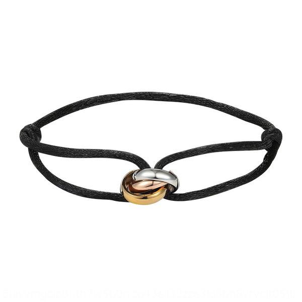 man and girl hand woven red rope bracelet fashion simple couple three ring bracelet bznni, Golden;silver
man and girl hand woven red rope bracelet fashion simple couple three ring bracelet bznni, Golden;silver