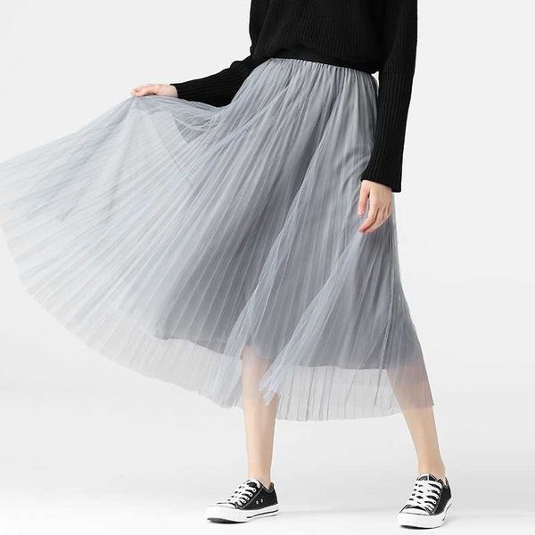 skirts fall winter gray long mesh skirt office lady england preppy style high street elastic waist basic grey pleated accordion, Black
skirts fall winter gray long mesh skirt office lady england preppy style high street elastic waist basic grey pleated accordion, Black