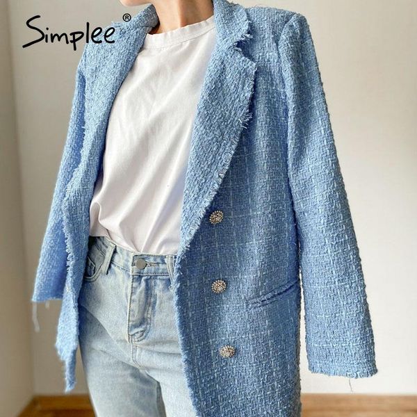 simplee retro plaid women's suit coat long sleeve double breasted autumn blazers office women's jacket high street suit coat, White;black
simplee retro plaid women's suit coat long sleeve double breasted autumn blazers office women's jacket high street suit coat, White;black