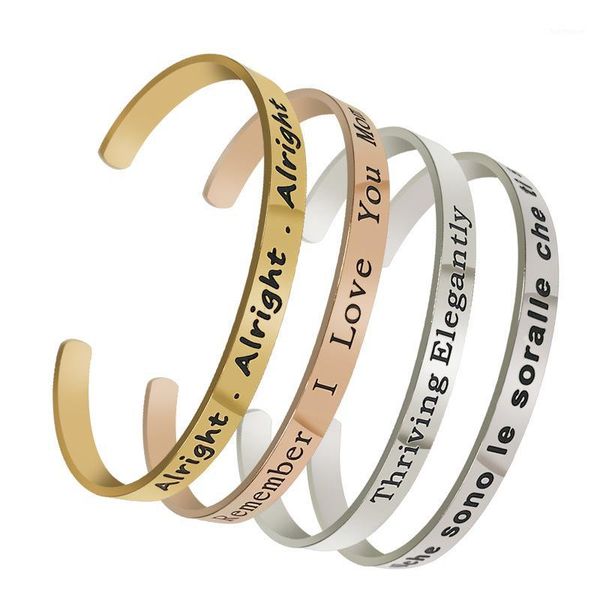 2020 sleek minimalist bracelet c-shaped stainless steel titanium steel lettering retro bracelet couple bracelets for sale1, Black
2020 sleek minimalist bracelet c-shaped stainless steel titanium steel lettering retro bracelet couple bracelets for sale1, Black