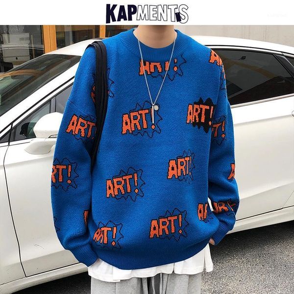 kapments men streetwear letter winter knitted sweater 2020 pullover mens japanese hip hop wool sweater couple harajuku sweaters1, White;black
kapments men streetwear letter winter knitted sweater 2020 pullover mens japanese hip hop wool sweater couple harajuku sweaters1, White;black