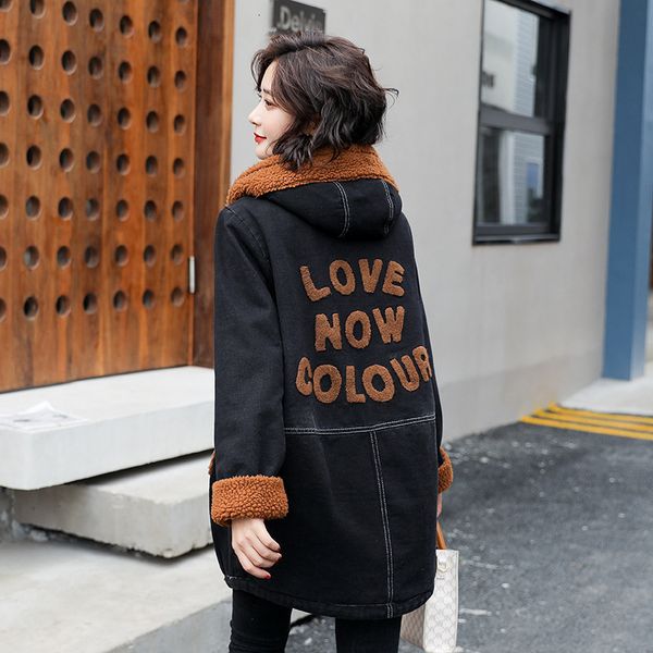 female 2021 new autumn and winter clothes plus size cashmere wool needlework denim trench coat tide 1 6qpa, Black;brown
female 2021 new autumn and winter clothes plus size cashmere wool needlework denim trench coat tide 1 6qpa, Black;brown