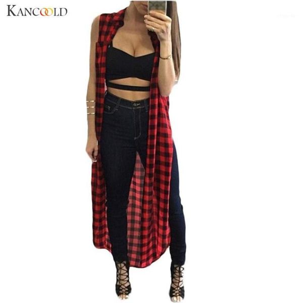 fashion summer autumn women long plaid sleeveless split vest outerwear new korean style pectoral cardigan coat blusas aug191, Black;white
fashion summer autumn women long plaid sleeveless split vest outerwear new korean style pectoral cardigan coat blusas aug191, Black;white