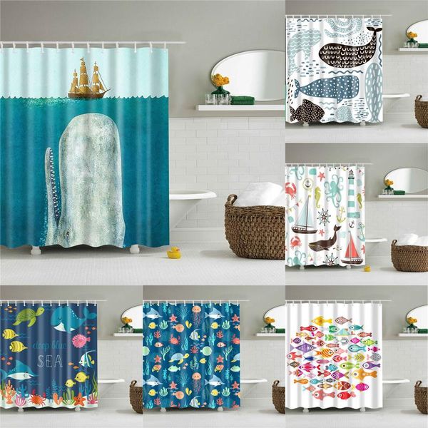 modern printing waterproof bath screen curtain cartoon fish,whale,turtle polyester fabric shower curtain for bathroom
modern printing waterproof bath screen curtain cartoon fish,whale,turtle polyester fabric shower curtain for bathroom