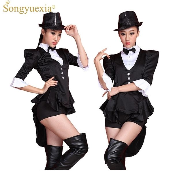 black swallowtail ds stage dress broadway magician costumes bar nightclub start dance costume show clothing y200824, Black;red
black swallowtail ds stage dress broadway magician costumes bar nightclub start dance costume show clothing y200824, Black;red