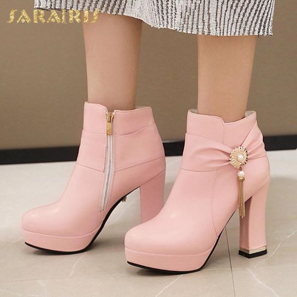 sarairis 2020 new arrivals big size 43 super high heels elegant boots woman shoes metal decoration platform ankle boots female, Black
sarairis 2020 new arrivals big size 43 super high heels elegant boots woman shoes metal decoration platform ankle boots female, Black