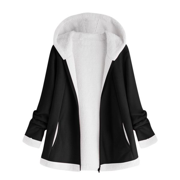 female jacket plush coat women's fashion winter pocket zipper long sleeve plush hoodie coat warm jackets woman plus size 201112, Black;brown
female jacket plush coat women's fashion winter pocket zipper long sleeve plush hoodie coat warm jackets woman plus size 201112, Black;brown