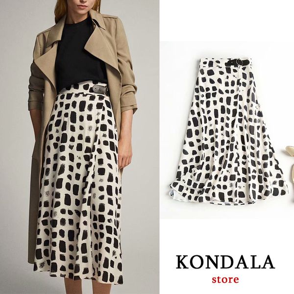 office lady chiffon skirt spot printed casual long za skirt womens patchwork leather buckle decoration ancle length jupe femme 1014, Black
office lady chiffon skirt spot printed casual long za skirt womens patchwork leather buckle decoration ancle length jupe femme 1014, Black