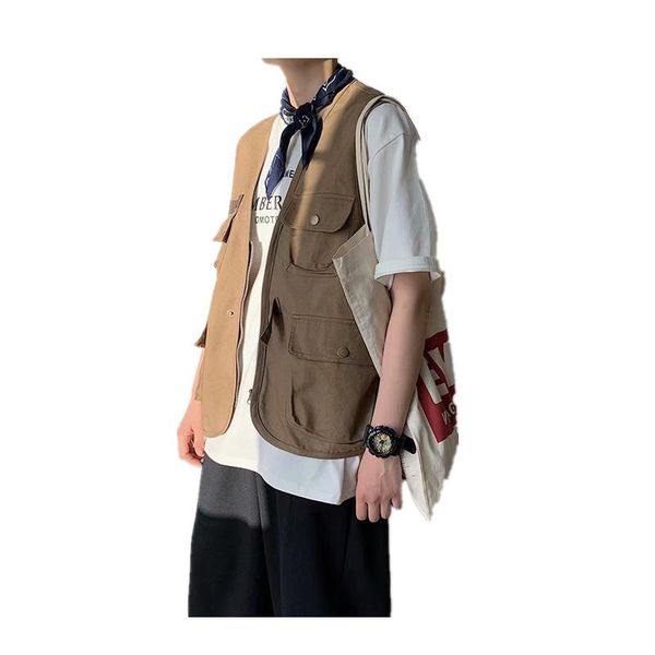 men's vests m-xxl autumn streetwear mens vest casual multi pocket travel hiking safari po zipper sleeveless jackets men clothing, Black;white
men's vests m-xxl autumn streetwear mens vest casual multi pocket travel hiking safari po zipper sleeveless jackets men clothing, Black;white