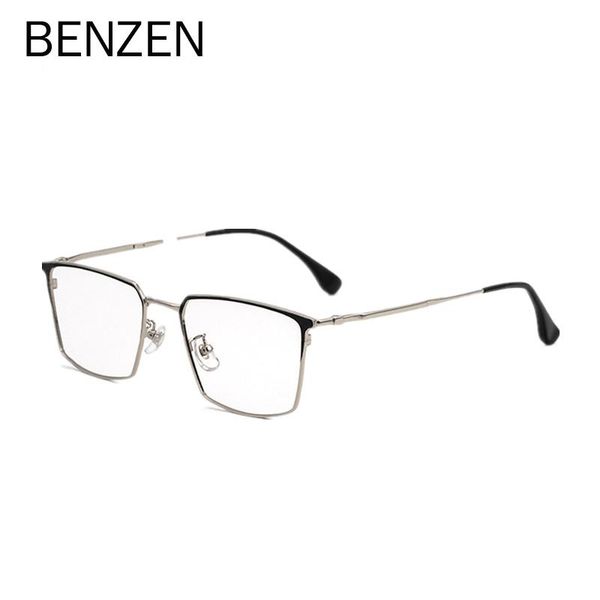 benzen optical glasses frame men alloy square myopia prescription eyeglasses frames full eyewear 5309, Black 
benzen optical glasses frame men alloy square myopia prescription eyeglasses frames full eyewear 5309, Black