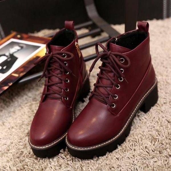 xjrhxjr round toe ankle boots for women lace up black wine color female boots warm fur plush insole classic style women shoes
xjrhxjr round toe ankle boots for women lace up black wine color female boots warm fur plush insole classic style women shoes