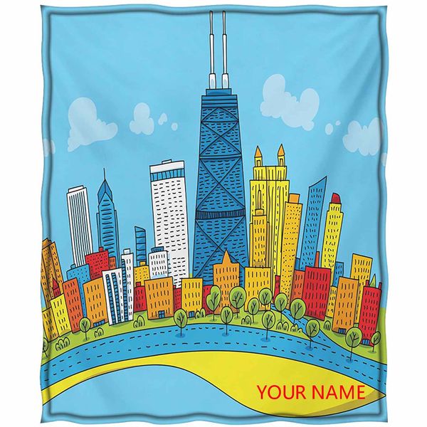 chicago skyline travel blanket, cute cartoon style childish city view with colorful buildings caricature diy blanket, perfect for weathe
chicago skyline travel blanket, cute cartoon style childish city view with colorful buildings caricature diy blanket, perfect for weathe