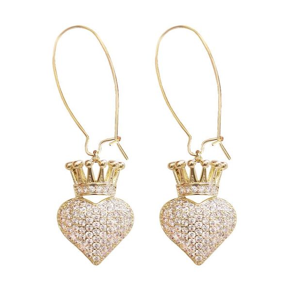 dangle & chandelier cute heart shape crown earrings luxury lady`s zirconia paved drop fashion women wedding jewelry xmas gifts xiumeiyizu, Silver
dangle & chandelier cute heart shape crown earrings luxury lady`s zirconia paved drop fashion women wedding jewelry xmas gifts xiumeiyizu, Silver