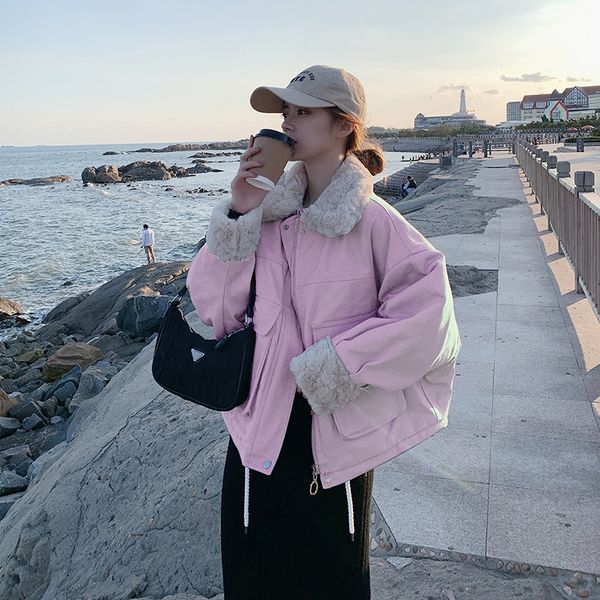 cotton clothing 2020 new popular women's short cotton padded jacket korean loose lamb wool winter plush cotton padded coat fashion, Black
cotton clothing 2020 new popular women's short cotton padded jacket korean loose lamb wool winter plush cotton padded coat fashion, Black