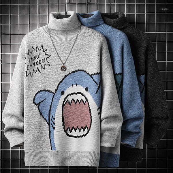 sweater men's loose autumn and winter warm knit1, White;black 
sweater men's loose autumn and winter warm knit1, White;black