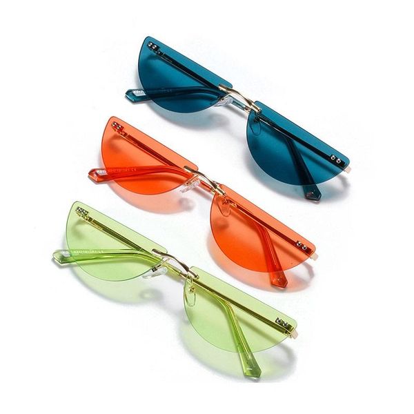 individual design semi circle sunglasses for women rimless cat eye shades funny ocean lens steampunk sun glasses female uv400, White;black
individual design semi circle sunglasses for women rimless cat eye shades funny ocean lens steampunk sun glasses female uv400, White;black