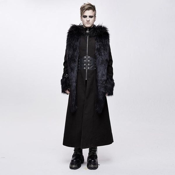 men's wool & blends gothic winter mens jackets and coats long hooded coat patchwork warm cosplay costume, Black
men's wool & blends gothic winter mens jackets and coats long hooded coat patchwork warm cosplay costume, Black