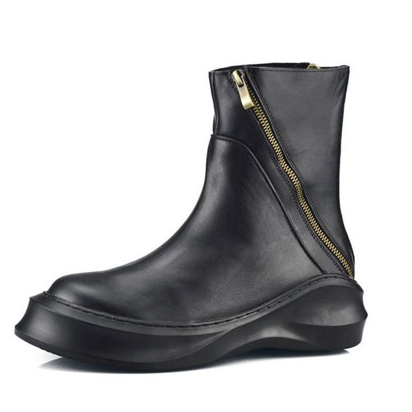 boots retro european fashion winter zipper mens round toe genuine leather mid heel male shoes footwear thick plus size, Black
boots retro european fashion winter zipper mens round toe genuine leather mid heel male shoes footwear thick plus size, Black