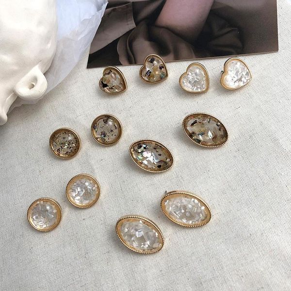 ujbox japan korean fashion shell resin earrings personality round love heart earrings for women girls, Golden;silver
ujbox japan korean fashion shell resin earrings personality round love heart earrings for women girls, Golden;silver