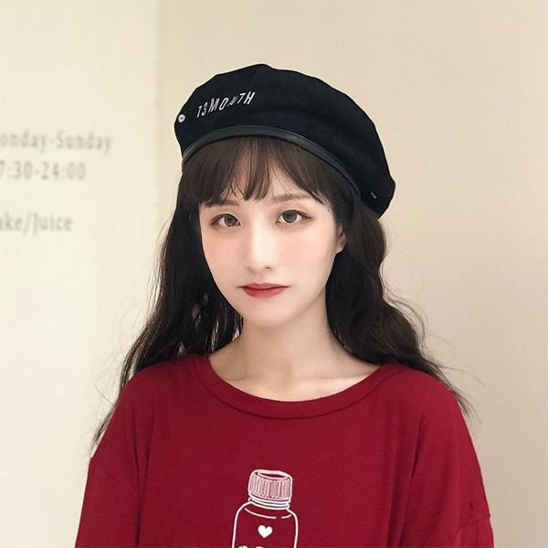 berets h3550 women beret hat female korean winter suede painter cap harajuku embroidered letter casual fashion girl hats, Blue;gray
berets h3550 women beret hat female korean winter suede painter cap harajuku embroidered letter casual fashion girl hats, Blue;gray