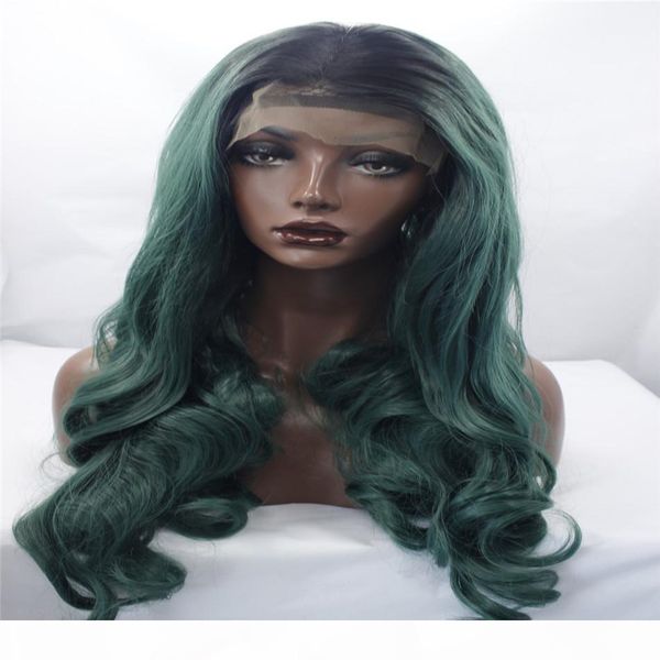 lace front wig black to mixed green two tones ombre body wave wigs heat resistant fiber hair with dark roots synthetic lace front wig kabell, Black;brown
lace front wig black to mixed green two tones ombre body wave wigs heat resistant fiber hair with dark roots synthetic lace front wig kabell, Black;brown