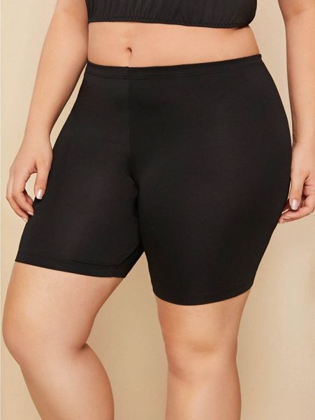 plus solid bikini shorts f3zk#, Black 
plus solid bikini shorts f3zk#, Black